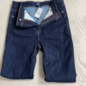 High rise skinny blue jeans, regular length